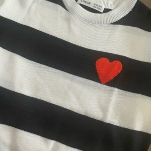 shein heart sweater